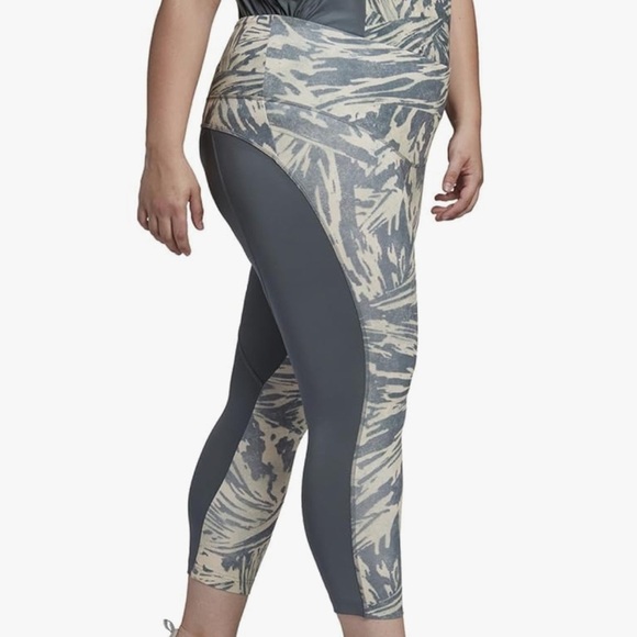 Adidas x Zoe Saldana Primegreen AEROREADY 7/8 Tights Leggings Blue Oxide: 3X - Picture 1 of 12